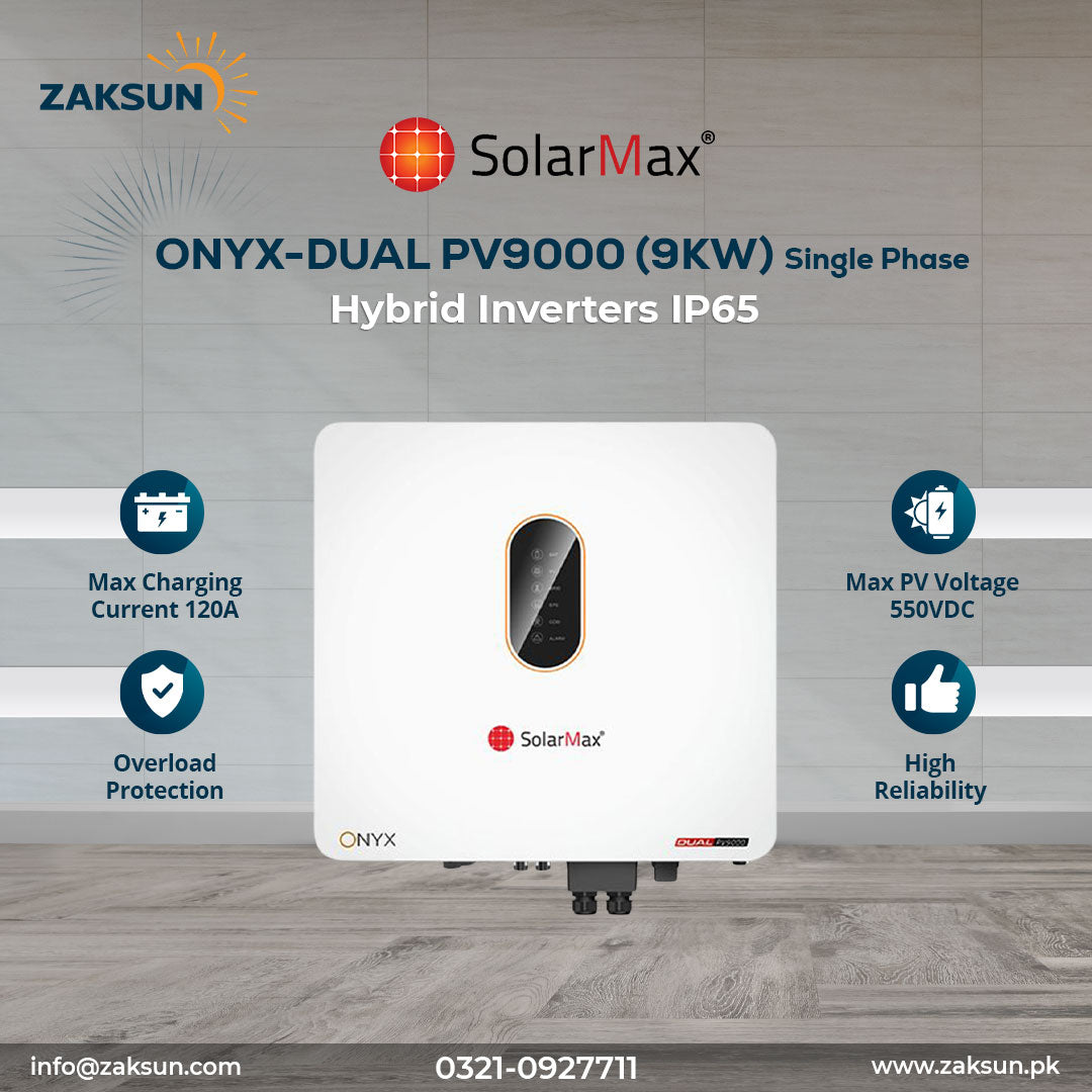 Solar Max ONYX-DUAL PV9000 (Single Phase) (9KW) Hybrid Inverter