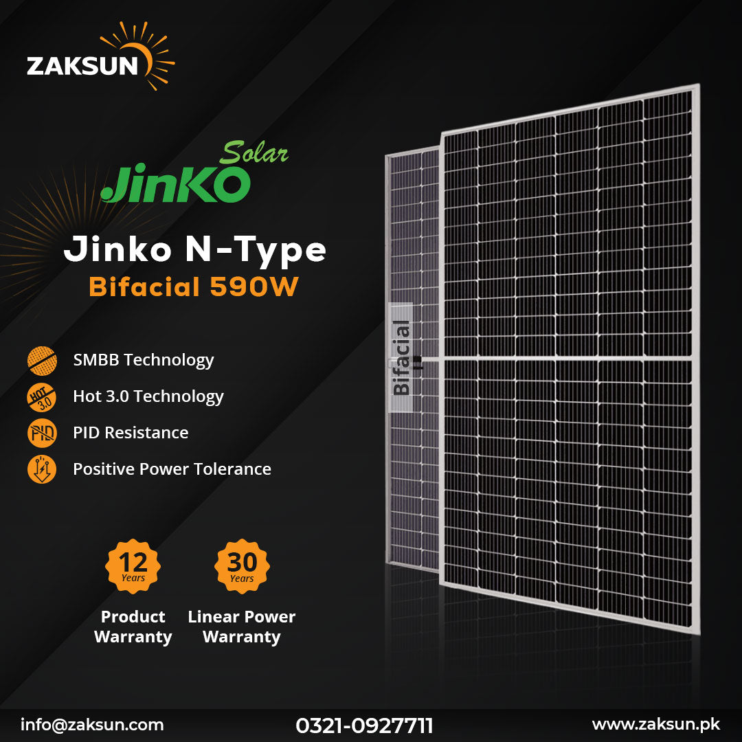 Jinko N Type Bifacial 590W Solar Panel