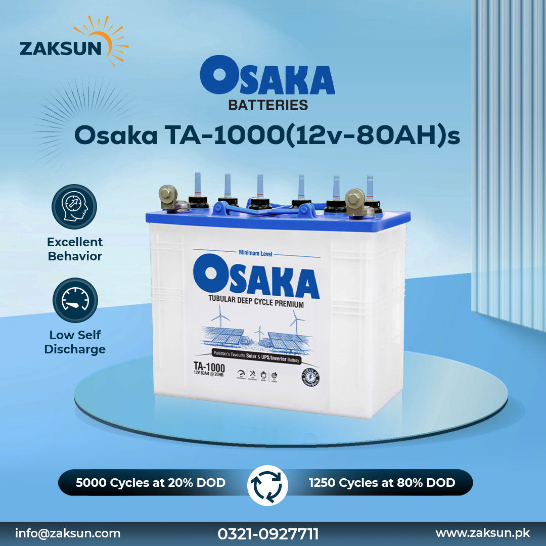 OSAKA Tubular Battery TA-1000(12v-80AH)