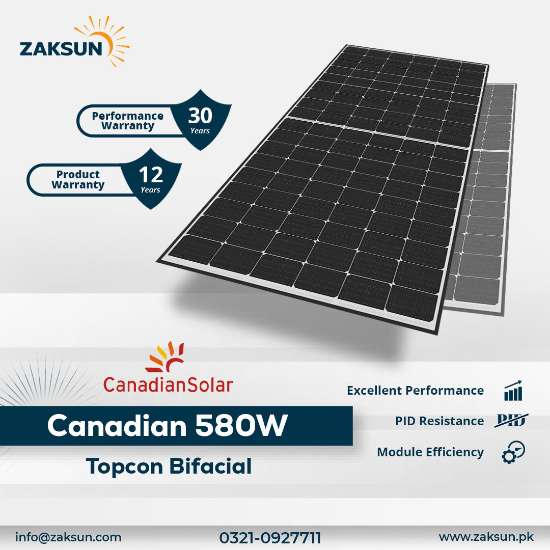 Canadian Solar Panel 580w Topcon Bifacial