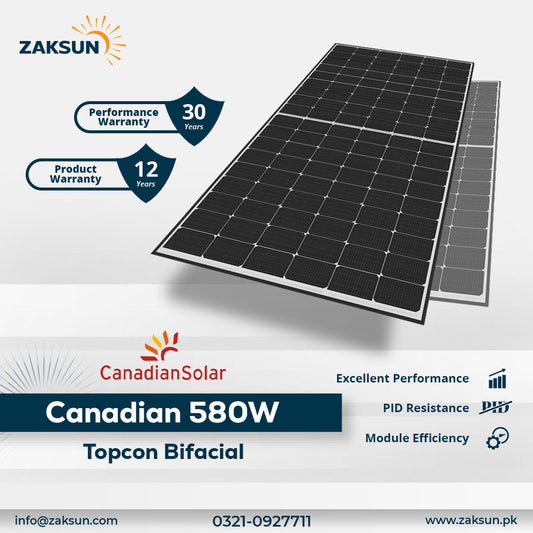 Canadian Solar Panel 580w Topcon Bifacial