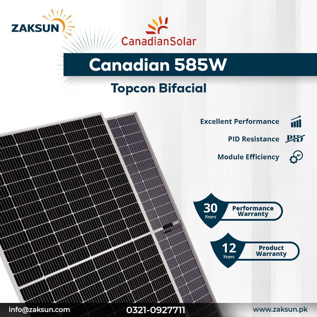 Canadian Solar Panel 585w Topcon Bifacial