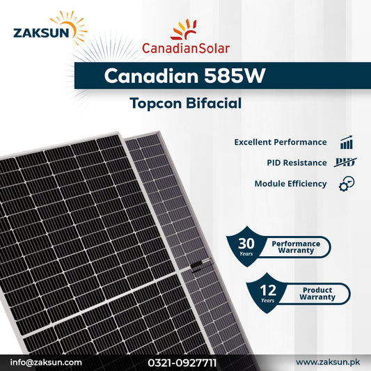 Canadian Solar Panel 585w Topcon Bifacial
