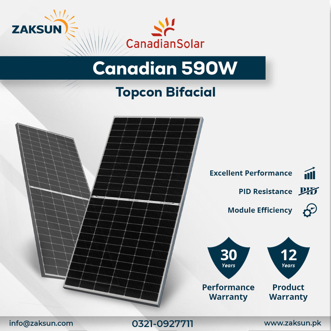 Canadian Solar Panel 590w Topcon Bifacial