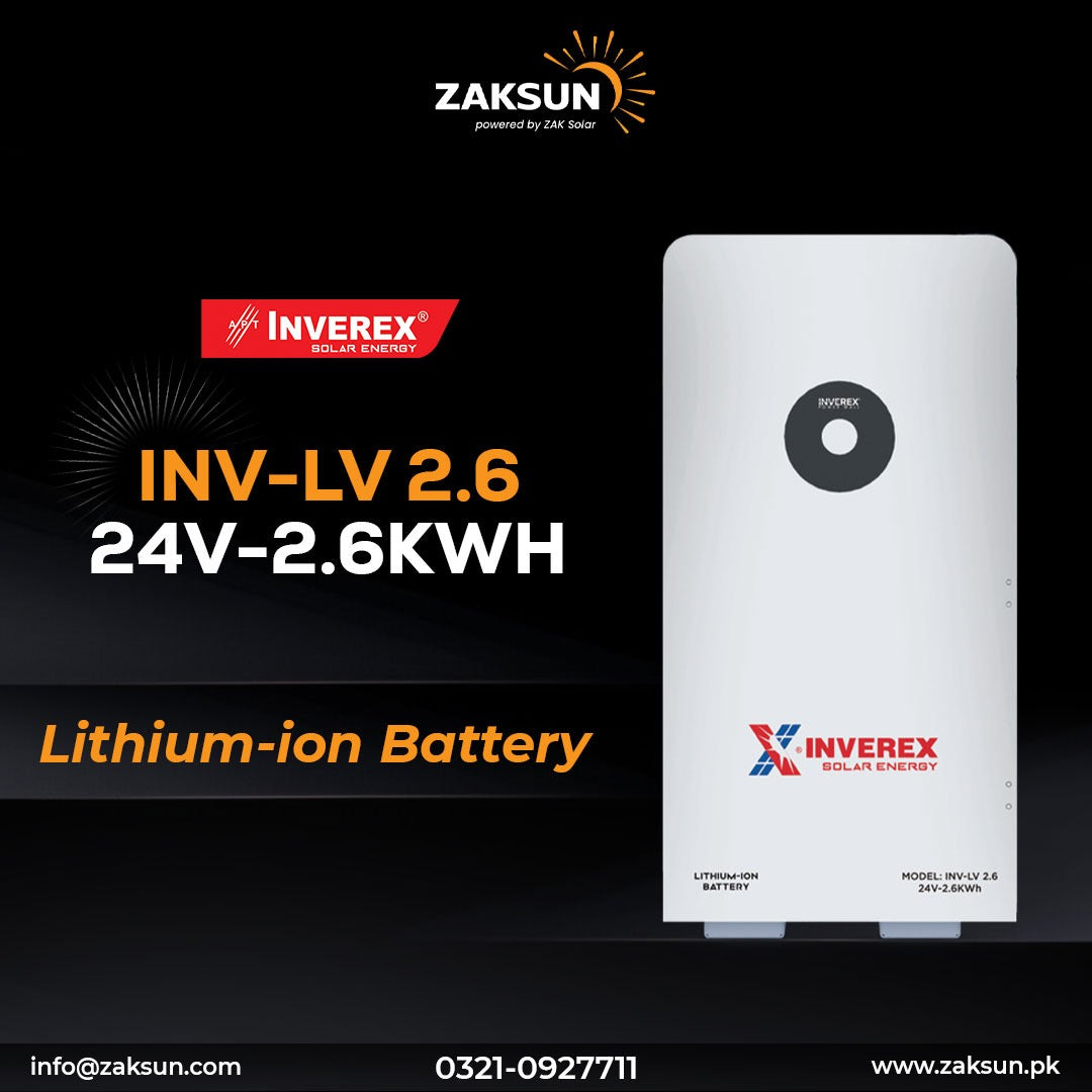 Inverex 2.6kWh Lithium and Phosphate Iron Battery