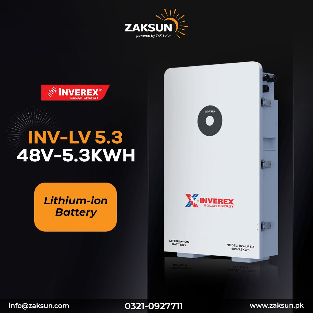 Inverex 5.3kWh Lithium and Phosphate Iron Battery