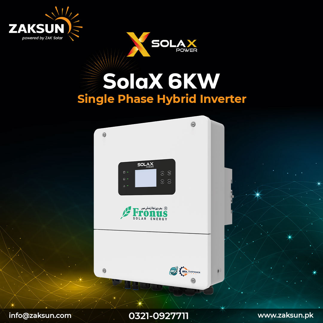 Solax 6kw Single Phase Hybrid Solar Inverter - ZAKSUN