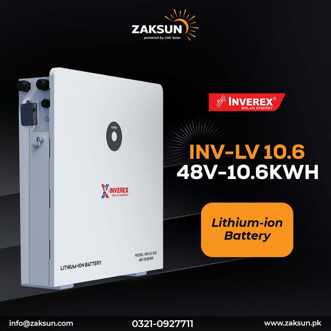 Inverex 10.6kWh Lithium and Phosphate Iron Battery